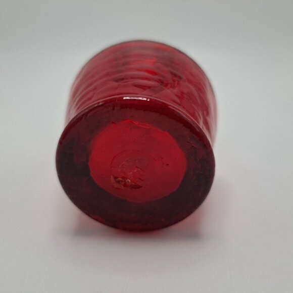 Kanawha Red Glass Pitcher Bud Vase Vintage Glass Art - Picture 7 of 7